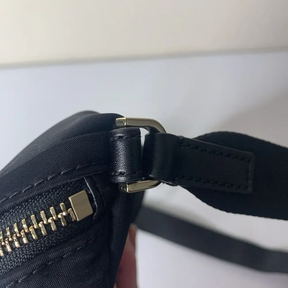 Kate Spade Watson Lane Betty Belt Bag Crossbody Purse Zip Black Nylon